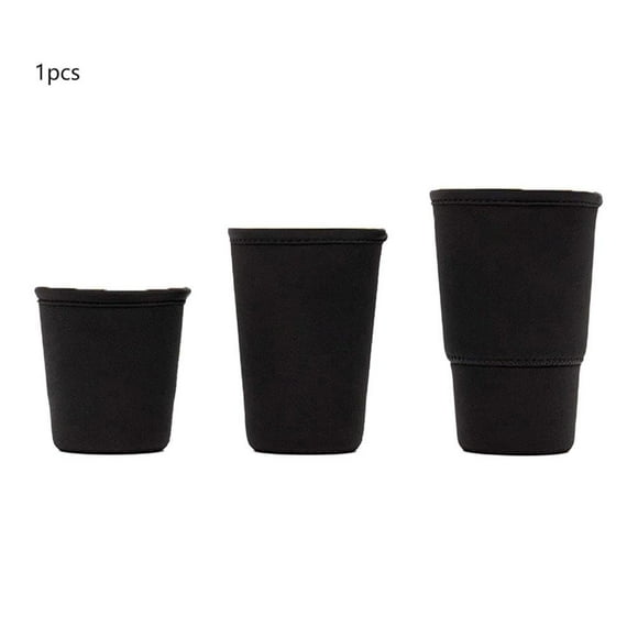 Neoprene Cup Sleeve for Coffee Tea Drink Cup Reusable and Heat Insulated Black S