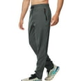thumbnail image 5 of MANSENHUG 3 Pack Men's Lightweight Fabric Pants Spring Summer Workout Jogger with Zipper Pockets for Running Jogging Hiking, 5 of 6