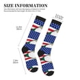 thumbnail image 3 of Compression Socks Women Men Half Mexican Half America Knee High Support Circulation Socks for Running Travel, 3 of 8