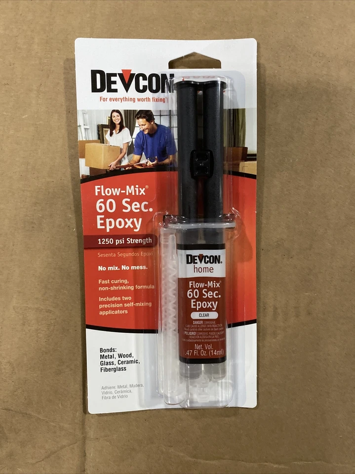 Devcon Flow-Mix 60 Second Epoxy 1250 Psi Lot Of 2