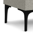 thumbnail image 4 of Natasha 18" WD Square Storage Ottoman with Tray in Cloud Gray Polyester Linen, 4 of 14