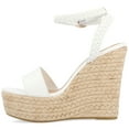 thumbnail image 3 of Journee Womens Andiah Buckle Espadrille Wedge Sandals, 3 of 10