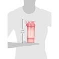 thumbnail image 3 of Smartshake O2GO ONE Botella Coctelera de Proteínas de Plástico 800 ml | 27 oz - Tapa roscada a prueba de fugas - Sin BPA - Unisex - Rosa claro, 3 of 5