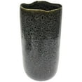 thumbnail image 2 of Benzara BM188854 Ceramic Tapered Vase with Asymmetrical Rim, Small - Black - 13 x 6.5 x 6.5 in., 2 of 2