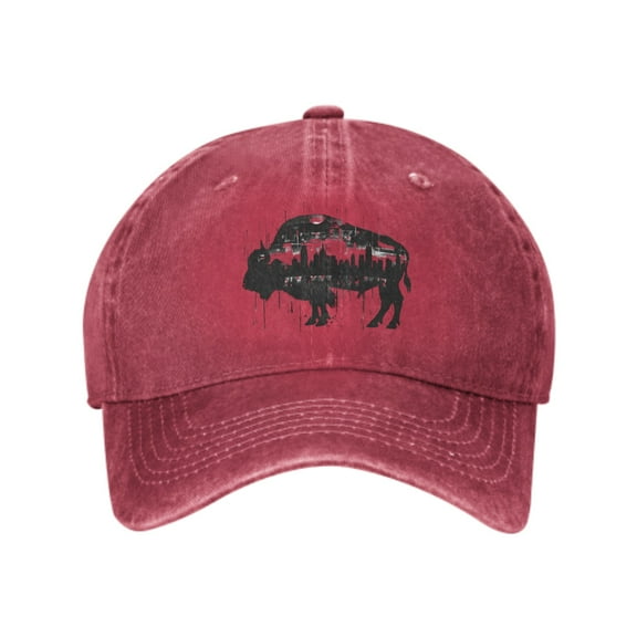 Buffalo Cityscape Baseball Caps for Men Women Adjustable Casual Trucker Hats for Fishing Outdoor Activities Fashion Hats