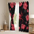 thumbnail image 3 of Feelyou Red Spider Animal Curtains Pack of 2 (42x84 Each) for Teen, Valentines Day Rose Flower Curtains Blackout, Romantic Gothic Bedroom Curtains, Curtains and Drapes Decor, 3 of 6