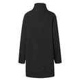 thumbnail image 4 of ManxiVoo Oversized Split Hem Sweatshirt for Women Long Sleeve Crewneck Drop Shoulder Loungewear Streetwear Casual Top for Autumn and Winter M Size Black, 4 of 7