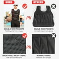 thumbnail image 3 of Graflsoa Adjustable Weighted Vest for Enhanced Training, Max Load 15kg, Black Mesh Fabric Design, 3 of 6