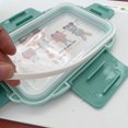 thumbnail image 2 of Bento Boxes Fiambrera de acero inoxidable Contenedor de alimentos de doble capa Caja de picnic portátil Bento (Color: Azul), 2 of 5