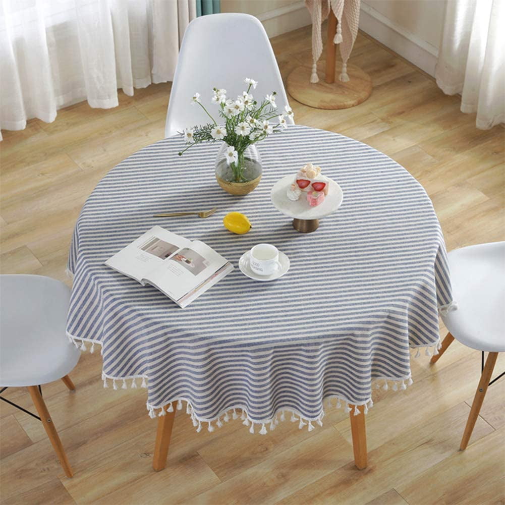 Details about   Modern Striped Tablecloth Cotton Linen Table Cloth Cover Dining Party Home Decor 