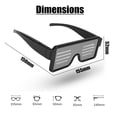 thumbnail image 2 of Cateissary 8 modos Quick Flash USB Led Party USB Charge Gafas luminosas Glow Gafas de sol Navidad Concierto Luz Juguetes Decoraciones de Halloween Kits de decoración para fiestas azul Cateissary JJ22333-02B, 2 of 6