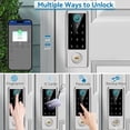 thumbnail image 2 of BEBASIA Smart Fingerprint Door Lock with Handle Set, Full App Control, Keyless Entry Door Lock, Electronic Digital Touchscreen Keypad, Deadbolt Smart Locks for Front Door, Auto Lock, Satin Nickel, 2 of 7