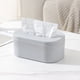thumbnail image 5 of Organizador de plástico para pañuelos faciales | Almacenamiento impermeable para cocina, baño, tocador, dormitorio, tocador y mesas | Blanco, azul, verde, naranja y gris, 5 of 6