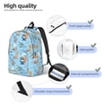 thumbnail image 4 of Vsdgher Cute Animals Surfers Print Canvas Backpack Travel Rucksack Unisex Knapsack 15.7/17.7Inch Laptop Backpack for Work,College -Small, 4 of 5