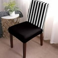 thumbnail image 2 of Chair Covers for Dining Room Set of 4,Black White Stripes Stretch Seat Protector Removable Washable Chairs Slipcovers for Kitchen Banquet Wedding Hotel,Classic Modern Striped, 2 of 6