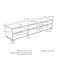 thumbnail image 4 of CorLiving Hollywood 3-Shelf Engineered Wood TV Stand for TVs up to 85" in Black, 4 of 9