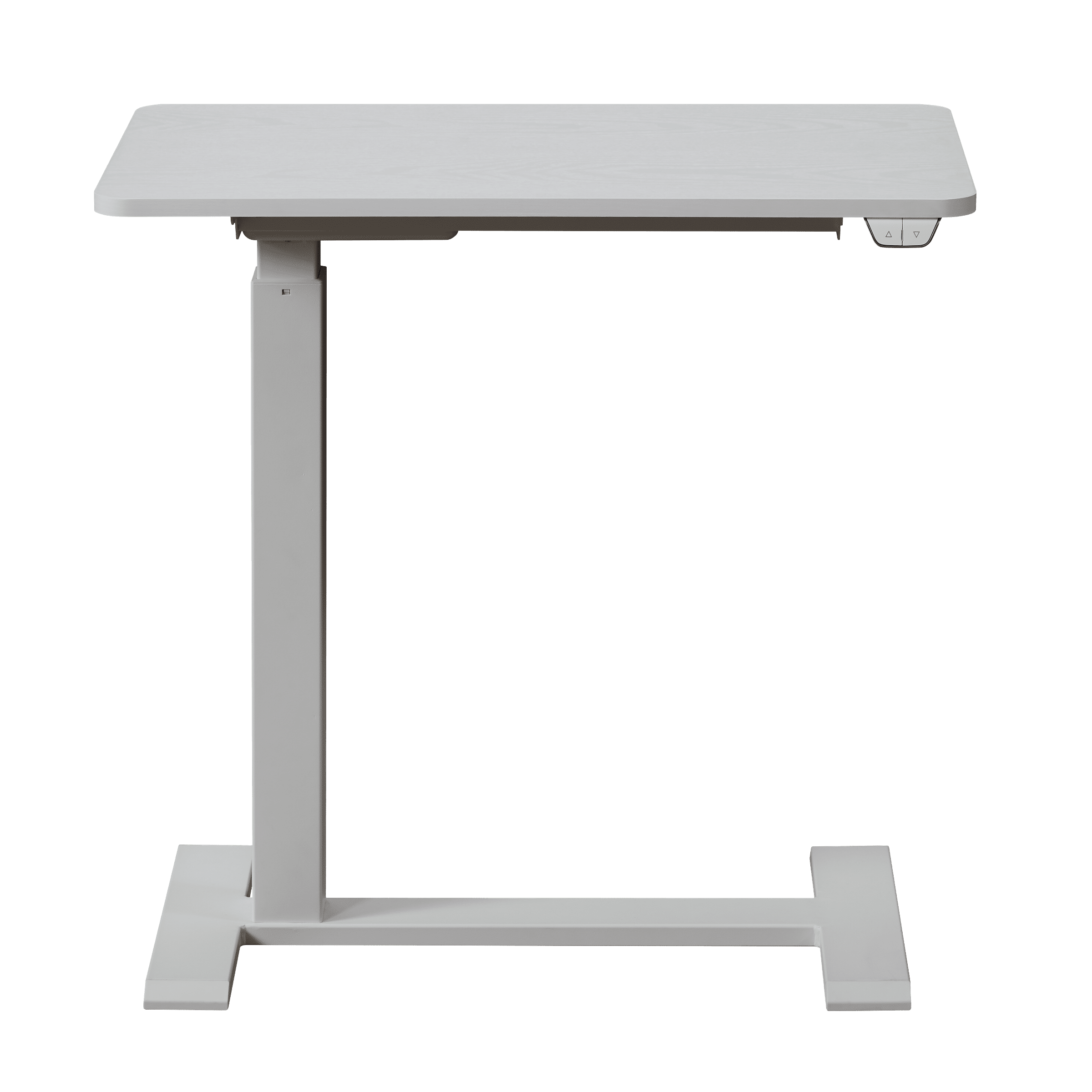 Homy Casa Electric Standing Desk, Adjustable Laptop Table with Wheels for Home Office Nook, White
