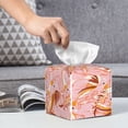 thumbnail image 4 of Kdxio Pink Cockatoo Birds Print Tissue Box Cover,Square Decorative PU Leather Facial Paper Case Organizer Holder Dispenser for Bathroom,Night Stands,Desk,Car 5.2''X5.2''X5.2'', 4 of 6