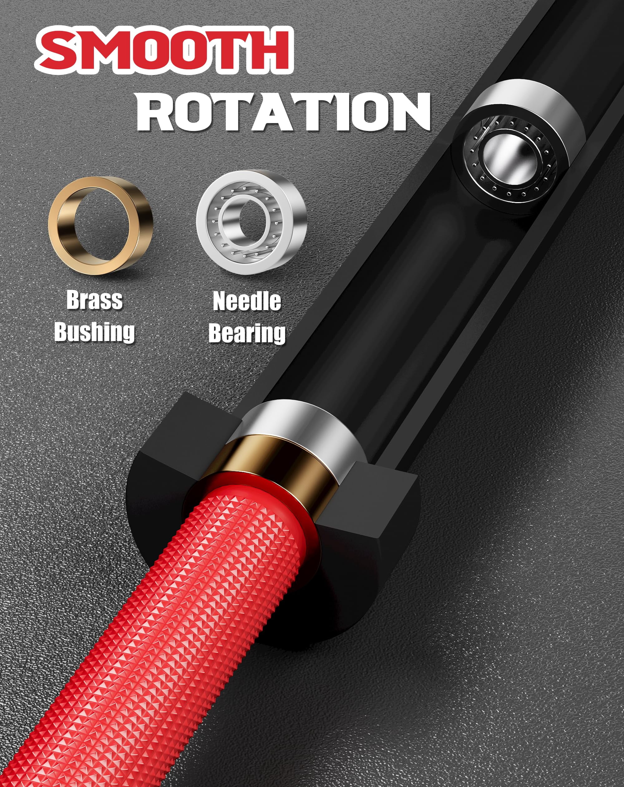 7ft Olympi_c Barbell,45 lbs for Weightlifting and Powerlifting with Anti-Slip Knurling,1500 lbs Capacity,Fit 2" Weight Plates,for Squats,Deadlifts,Presses,Rows and Curls,for Gym and Home Fitness