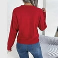 thumbnail image 5 of Ltctricy Sweaters for Women Soft Casual Long Sleeve Crew Neck Heart Printed Pullover Knit Tops Fall Winter Fashion Clothes(Red,XX-Large), 5 of 5