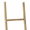 thumbnail image 6 of DecMode 71", 62"H Brown Wood Slim Two-Toned 12 Rug Ladder with Black Metal Bases, 2-Pieces, 6 of 15