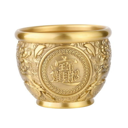 

Small Brass Feng Shui Bowl Decoration Ornament Metal Handicraft Statue Sculpture