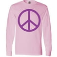thumbnail image 3 of Inktastic Purple Peace Sign Long Sleeve T-Shirt, 3 of 5