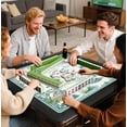 thumbnail image 2 of Chinese Garden Teal Green Chinoiserie Pavilion Lake Mahjong Mat 31.5x31.5 Inch, Non-Slip and Noise Reduction Mah Jong Table Mat Cover Gifts for Mahjong Lovers Poker Board Games Dominoes, 2 of 5