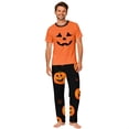 thumbnail image 3 of Family Pajamas Matching Sets - 2 piece Pumpkin Face Short Sleeve Tops+Pants Outfit Sets,Matching Halloween Pjs for Family Couples Women Men for M Pjs, 3 of 8