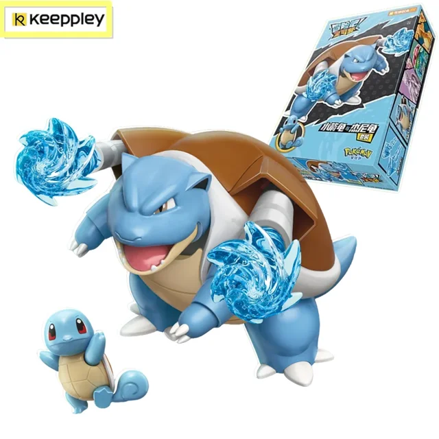 Keeppley Pokemon Battle Building Blocks Lucario Charizard Mewtwo Blastoise Greninja Assembly 3D Model Mini Brick Figure Toys K20248 With box
