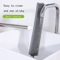 thumbnail image 5 of Vacemry Under $5 Floor Scrub Brush with Handle, 2-in-1 Scraping and Cleaning Tool, Long Pole for Bathroom Kitchen Wall, Soft Bristles for Tile Grout, Gray Design, 5 of 9
