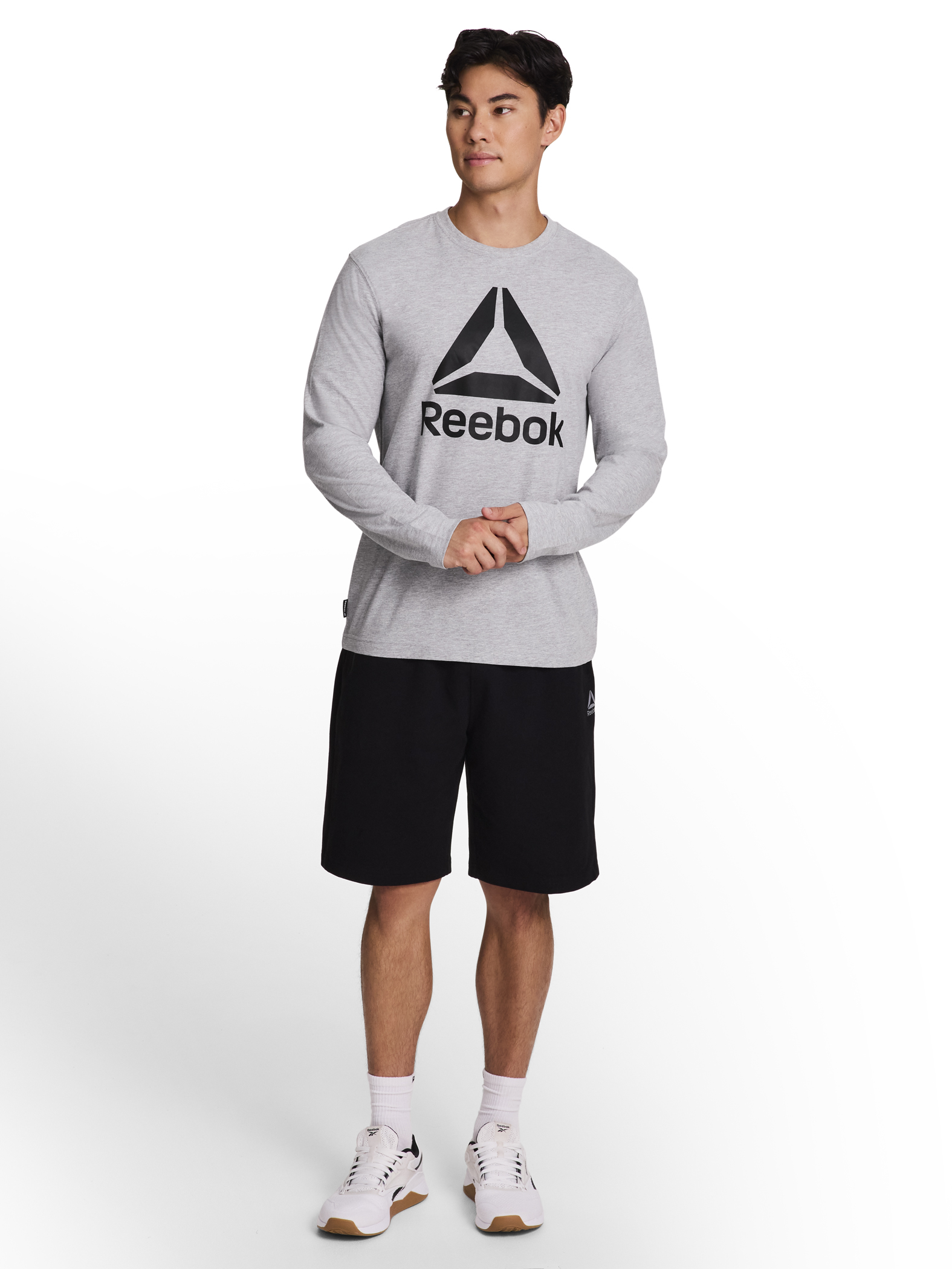 Reebok Men's and Big Men's Core Graphic Long Sleeve Top, Sizes XS-5XL