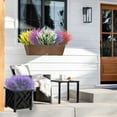 thumbnail image 5 of 12 Bundles Artificial Lavender Flowers Outdoor UV Resistant Fake Flowers Faux Plastic Plants Garden Porch Window Box Decorating (Yellow), 5 of 5