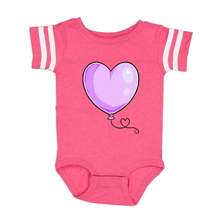 

Inktastic Purple Balloon Heart Gift Baby Boy or Baby Girl Bodysuit