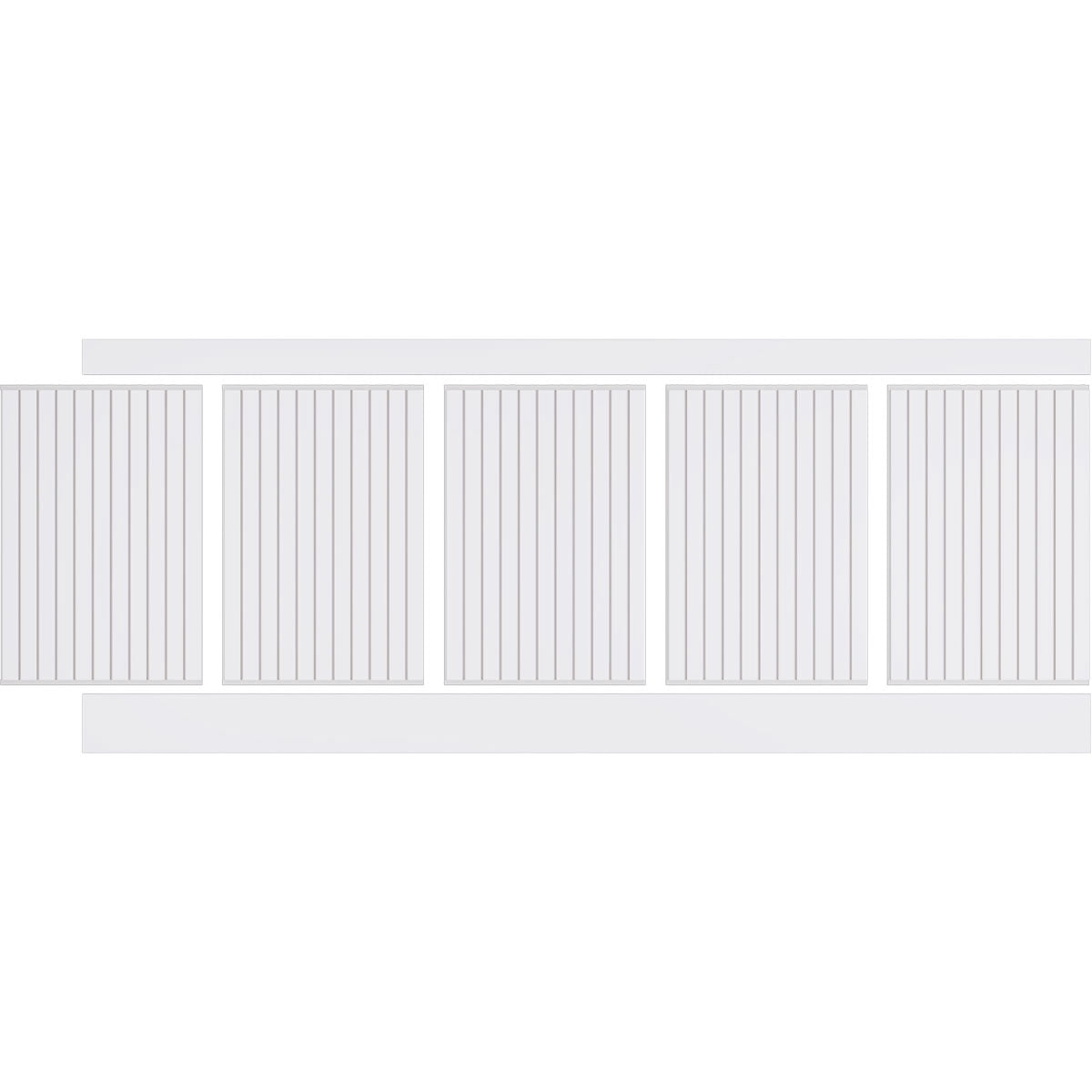 Ekena Millwork 36"H x 94 1/2"W Beadboard PVC Wainscot Paneling Kit