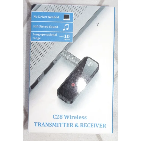 RHEA- C28 Wireless Transmitter & Receiver Blue Tooth No Driver Needed Hifi Sound 3.5Mm