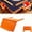 Orange, variant on Foldable Angled Slide-In Mahjong Card Holder, Space Saving Portable American Mahjong Table Stand for Game Night Player Gift （Green）