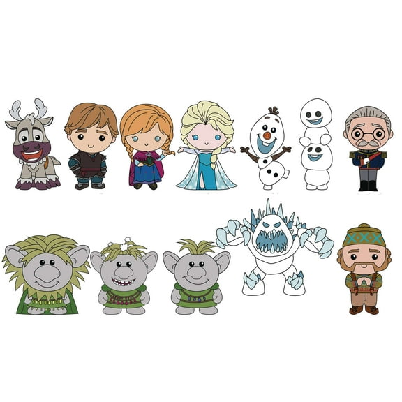 Disney 3D Figural Foam Bag Clip Frozen 10 Year Anniversary Mystery Box (24 Packs)