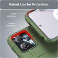 thumbnail image 6 of Slim Fit Phone Case for Motorola Moto G23, Case for Moto G13,Rugged Shield Case with Military Grade Shockproof,Drop-Tested and Camera Lens Protection Cover for Moto G23/G13, HD Green, 6 of 14
