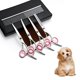 thumbnail image 1 of Juego de tijeras para perros, tijeras profesionales para salón de perros, juego de tijeras para pelo de perro, color rosa, 1 of 4