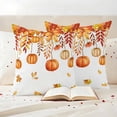 thumbnail image 3 of Thanksgiving Fall Pumpkins Outdoor Waterproof Pillow Covers, Orange Maple Leaf Autumn Decorative Square Throw Pillowcase Sofa Cushion Sham for Patio/Couch/Chair, 18"x18" 2 Pack, 3 of 8