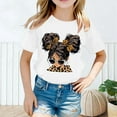 thumbnail image 2 of Curuila Kid Girls Tops Cartoon Print Crew Neck Short Sleeve Tee Summer Casual Loose T Shirt White Size 2-4 Years, 2 of 5