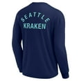 thumbnail image 3 of Unisex Fanatics Navy Seattle Kraken Elements Super Soft Long Sleeve T-Shirt, 3 of 3
