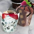thumbnail image 5 of 200Pcs Leaf Tulip Cake Cups Heat-resistant Cute Eucalyptus Design Green Cupcake Wrappers, 5 of 5