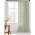 thumbnail image 3 of Sheer Curtains 96 Inches Long, Sage Green Semi Sheer Curtains Light Filtering Window Treatment, Modern Abstract Art Farmhouse Privacy Voile Drapes for Living Room Bedroom 52x96 Inch, 3 of 7