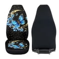 thumbnail image 4 of Uorisanigo Car Seat Covers 2pcs Moon Blue Butterfly High Back Front Seat Cushion Covers for Women Men Auto Interior Accessories Cushions, All Weather Protection, 4 of 7