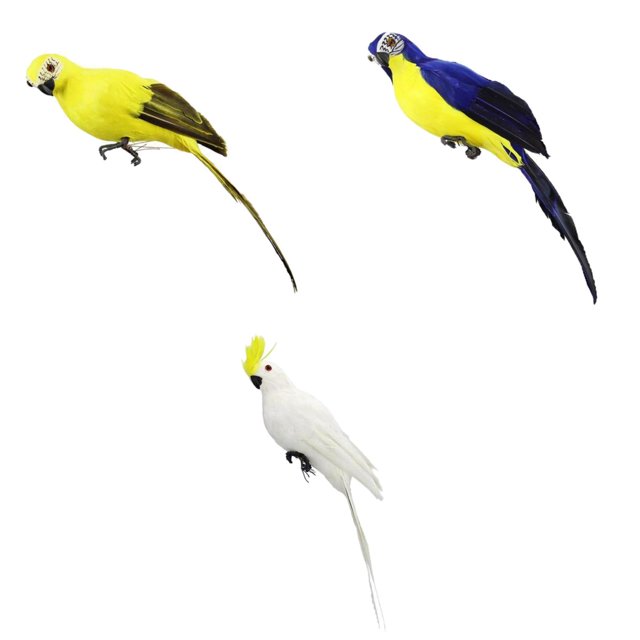 Estatua de Loro de Simulación de 2 Uds para Decoración de Paisaje de Porche de Césped DYNWAVEMX Estatua de loro de simulación