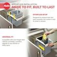 thumbnail image 4 of Hailo Multi-Box Duo L Pull-Out Trash Can, 11.8" Cabinet, 2 Bins, 3.7 Gal, Blue, 4 of 12