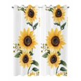 thumbnail image 2 of nqOlkjepod Outdoor Curtains for Patio Waterproof, Yellow Sunflower Outdoor Privacy Panels Grommet, Summer Floral Farmhouse Blackout Outside Curtains for Porch/Cabana/Pergola 54"x108", 2 Panels, 2 of 8