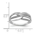 thumbnail image 3 of Solid 14K White Gold Diamond Ring Band Size 7 (.074 cttw.), 3 of 4